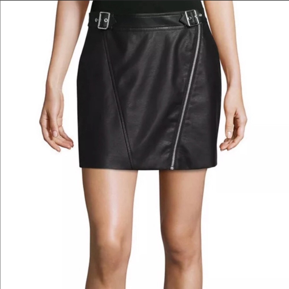 Faux leather skirt